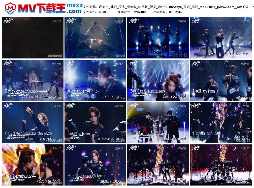 段旭宇_林陌_罗杰_李希侃_沈博怀_颜安_詹仕伟-100Ways_国语_流行_MEE01015